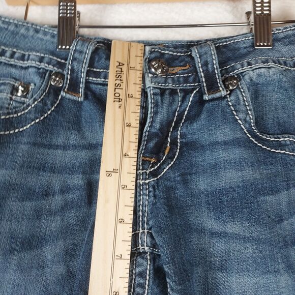 Miss Me Women’s Bermuda Jean Shorts Size 25 Medium Wash JP5724M2 Embellished - Picture 9 of 12